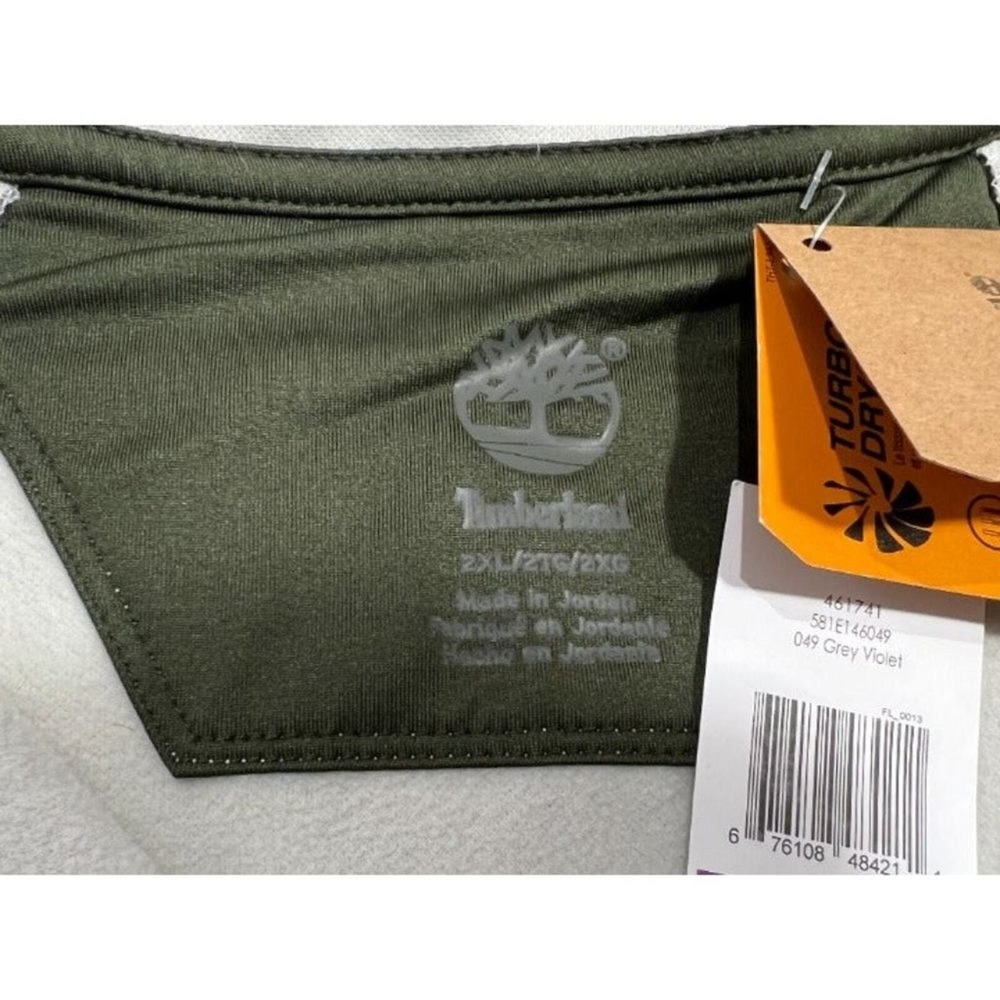 Timberland Pullover Turbo-quick dry Fleece Microfiber 1/4 zip Gray men's 2XL - Picture 3 of 5